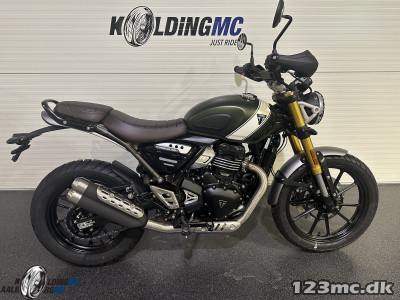 Triumph Scrambler 400 X Matt Khaki Green/Matt FusionWh