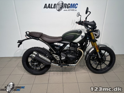 Triumph Scrambler 400 X Matt Khaki Green/Matt FusionWh