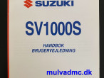 Manual, Instruktionsbog til Suzuki SV 1000 S