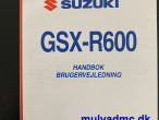 Manual, Instruktionsbog til Suzuki GSXR 600