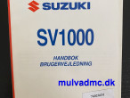 Manual, Instruktionsbog til Suzuki SV 1000 Manual, Instruktionsbog til Suzuki SV 1000