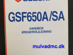 Manual, Instruktionsbog til Suzuki GSF 650 Bandit