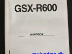 Manual, instruktionsbog til Suzuki GSXR 600