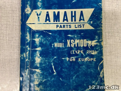 Reservedelsbog Yamaha XS1100 (2H9) 1978