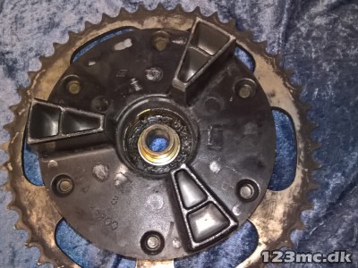 Brugt: Baghjul Nav med tandhjul