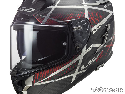 LS2 Challenger Carbon Konic Red - Før 3.799