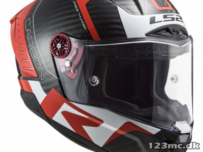 LS2 THUNDER C RACING1 RED WHITE -  før 4.199