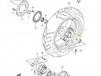 08143-62047 (09262-20042) BEARING, LH til Suzuki