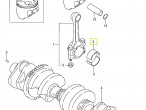 12164-17E01-0D0 BEARING, CRANK PIN (YELLOW), 12164-17E01-0D0 (12164-17E00-0D0) til Suzuki