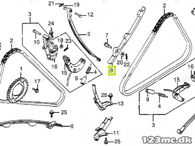 14522-MB6-300 GUIDE A, CAM CHAIN