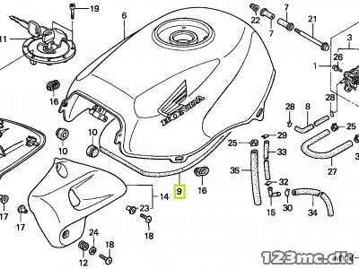 17530-MY5-860 MAT,FUEL TANK SIL