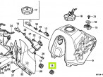 17611-MG2-000 CUSH FUEL TANK,FR til Honda