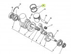 1UA-11610-00-00 PISTON RING SET til Yamaha