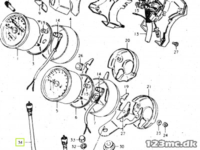 34910-45113 (34910-45114) CABLE, SPEEDOMETER