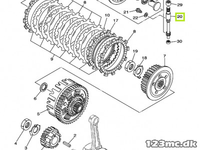 3JD-16382-00 AXLE, PUSH LEVER
