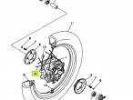 3LP-25104-00-00 SPOKE SET, FRONT til Yamaha XV 1100