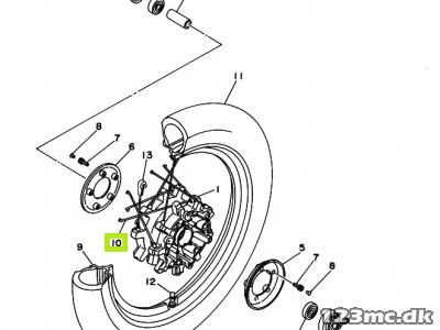3LP-25104-00-00 SPOKE SET, FRONT