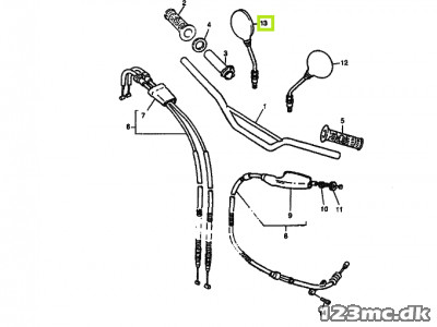 3SH-F6290-10-00 (5CH-F6290-00) REAR VIEW MIRROR AS
