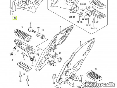 43600-15H00 FOOTREST ASSY,PILLION,R