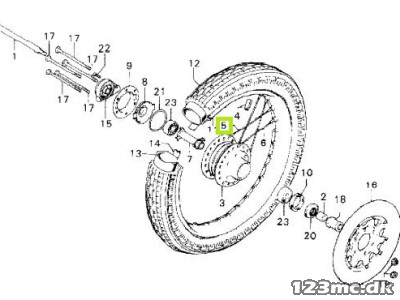 44606-300-003 (97451-692-4610) SPOKE A,FRONT