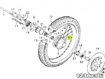 44607-300-003 (97B11-692-4510) SPOKE B FRONT