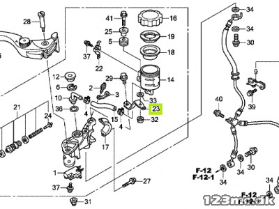 45550-MEL-006 STAY, FR. MASTER CYLINDER