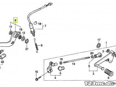 46500-MV9-930 PEDAL,RR BRAKE