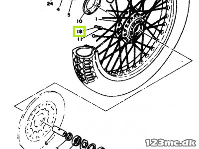 48U-25104-00-00 SPOKE SET, FRONT