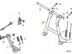 50500-MS9-750 (50500-MBL-610) STAND COMP.,MAIN til Honda NTV 650