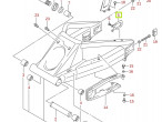 61124-33E00 PLATE,RR SWING ARM BRKT til Suzuki