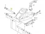 61211-16G00 SHAFT,RR SWINGINGARM PIVOT
