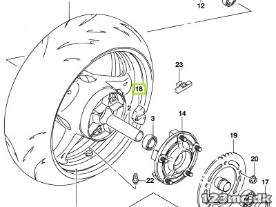 64651-35F20 ABSORBER,RR HUB SHOCK