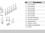 CYLINDER INNER  08M70-MJE-D03, 08M70MJED03, 08M70MJED02, 08M70MJED01,