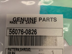 Kawasaki staffering, PATTERN,SHROUD,FR,RH, 560760826    56076-0826
