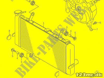 Køler, Suzuki DL1050 RADIATOR COMP,WATER