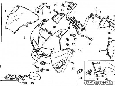 MIRROR ASSY,L BAC 88120-MBG-D01 (88120-MBG-D00)