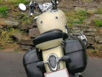 "Skal"/indfarvet inddæk. Passagersæde BMW R 1200 C