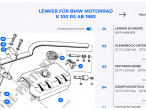 Styr forhøjet til BMW R100RS, 32 71 1 453 072