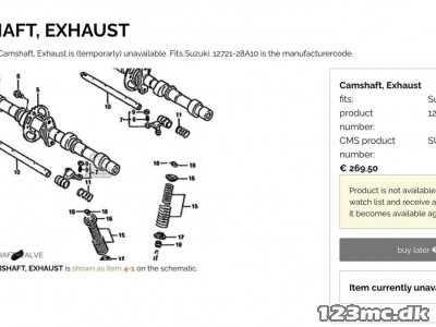 Suzuki Camshaft Exhaust