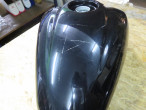 Tank, Kawasaki Vulcan S, sort/guld, 51091-5057-660