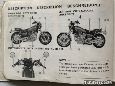 Yamaha XV 750 SE Owner Manual