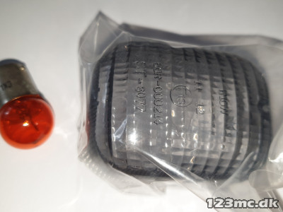 Blinklys glas, smoked/tonet