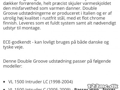 Falcon udstødning Suzuki vl 1500