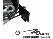 B. Sidehængt nr. plade holder Blank Sort - VN 800 CL/Vulcan