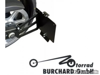 B. Sidehængt nr. plade holder Blank Sort - VN 800 CL/Vulcan