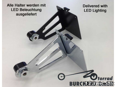 B. Sidehængt nr. pladeholder Sort - XV 1900