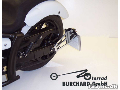 B. Sidehængt Nummerpladeholder - Matsort