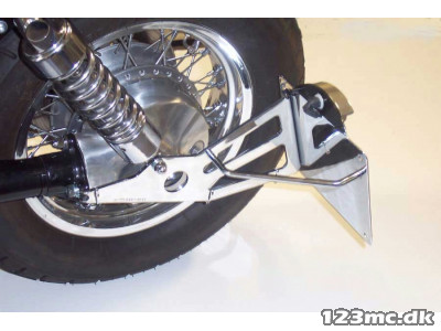 B. TUV Sidehængt nummerpladeholder - Chrome - Suzuki VS 1400