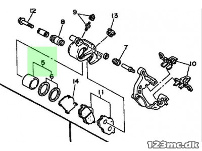 Bremsekaliber rep kit - XV 535