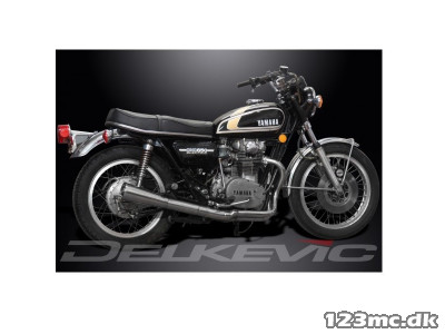 Delkevic CLASSIC MEGAPHONE udstødning Sort - Yamaha XS 650 74-79